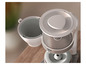 Een witte Philips CafeGourmet koffiezetapparaat met glazen kan.