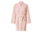 Lichtroze mousseline badjas met strikceintuur