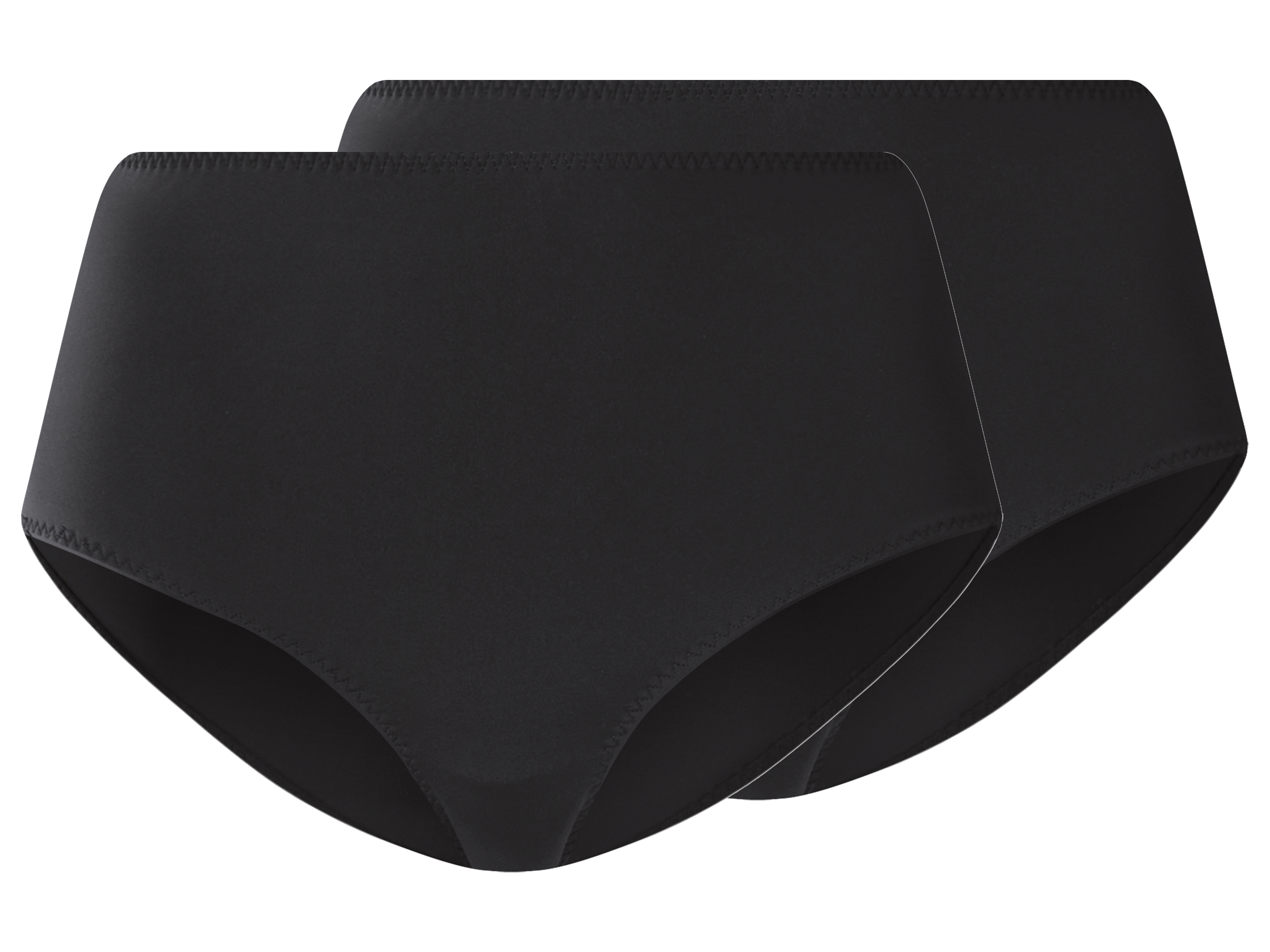 esmara Set van 2 dames corrigerende onderbroeken (Zwart, L (44/46))