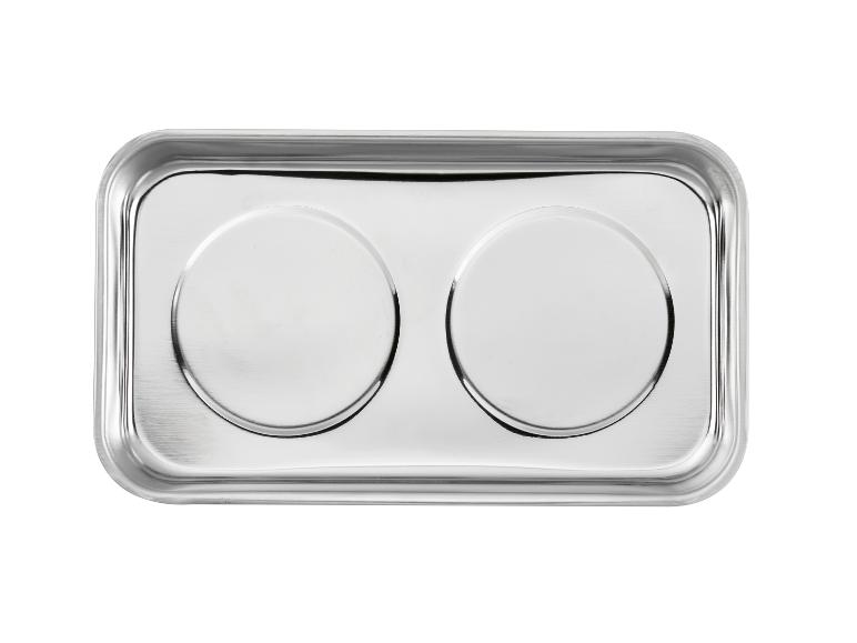 Roestvrijstalen dienblad met twee uitsparingen