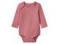 Roze baby romper met lange mouwen