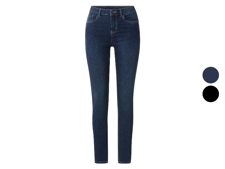 Donkerblauwe skinny jeans voor dames met twee kleuropties.