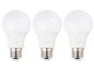 Drie Livarno LED-lampen met E27 fitting.