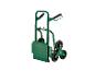 Groene Parkside steekwagen met zes wielen voor trappen.
