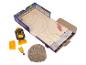 Bouwplaats speelset met kinetisch zand, graafmachine en accessoires.