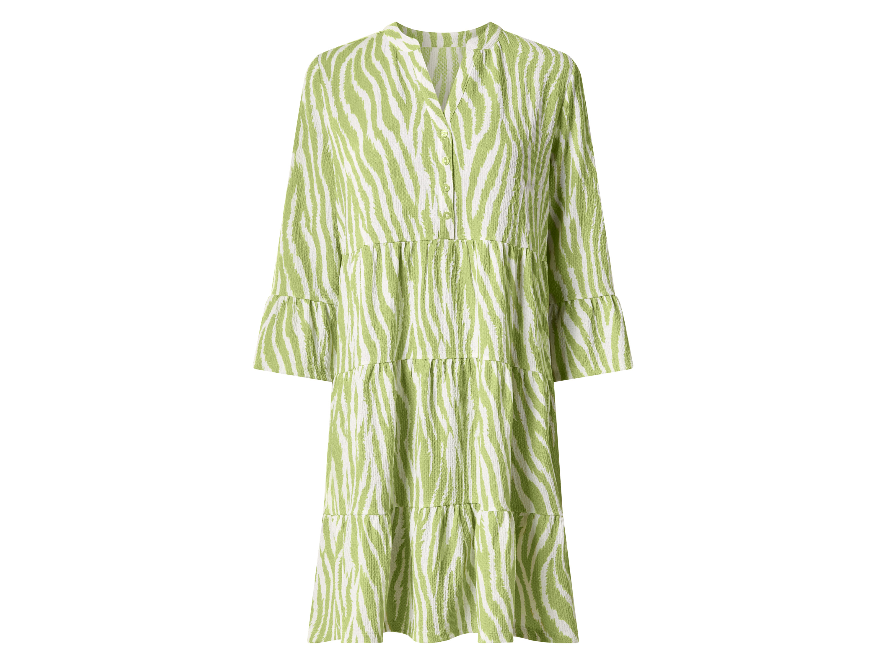 ESMARA Dames tuniekjurk met crêpe-structuur (Groen, M (40/42))