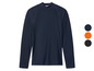 Een donkerblauwe longsleeve met ronde hals van het merk Odlo