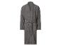 Grijze badjas van badstof met ceintuur en zakken