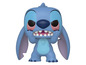Een blauwe Stitch Funko Pop figuur.