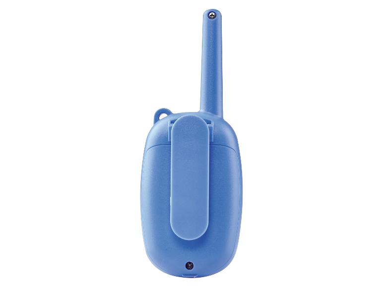 Blauwe babyfoon met riemclip en antenne