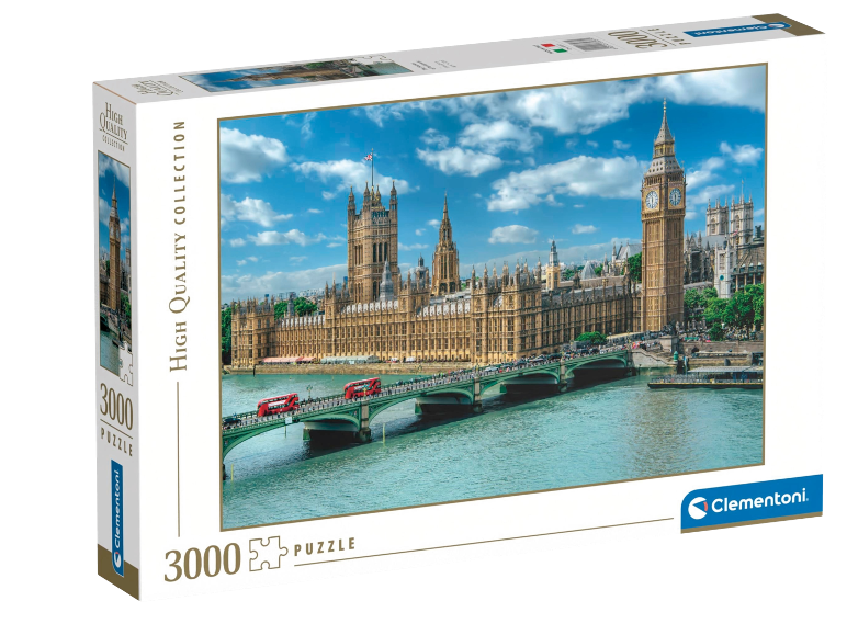 Legpuzzel van 3000 stukjes met het Palace of Westminster en Big Ben in Londen