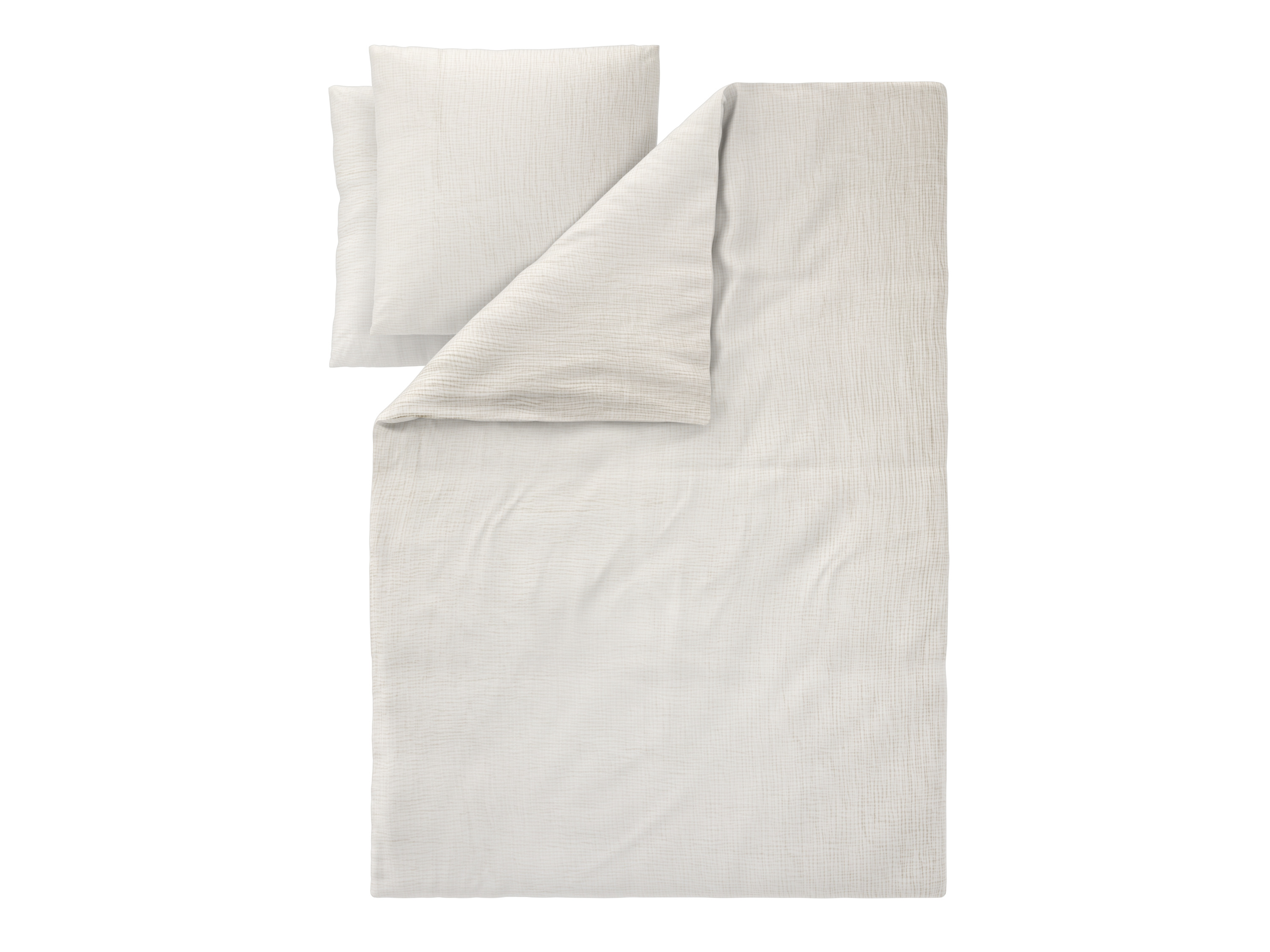 LIVARNO Mousseline dekbedovertrek 200 x 200 cm (Crème)