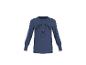 Blauw T-shirt met lange mouwen met een cartoonbeer en de tekst 'PLAY TIME SPORTS CHAMP'.