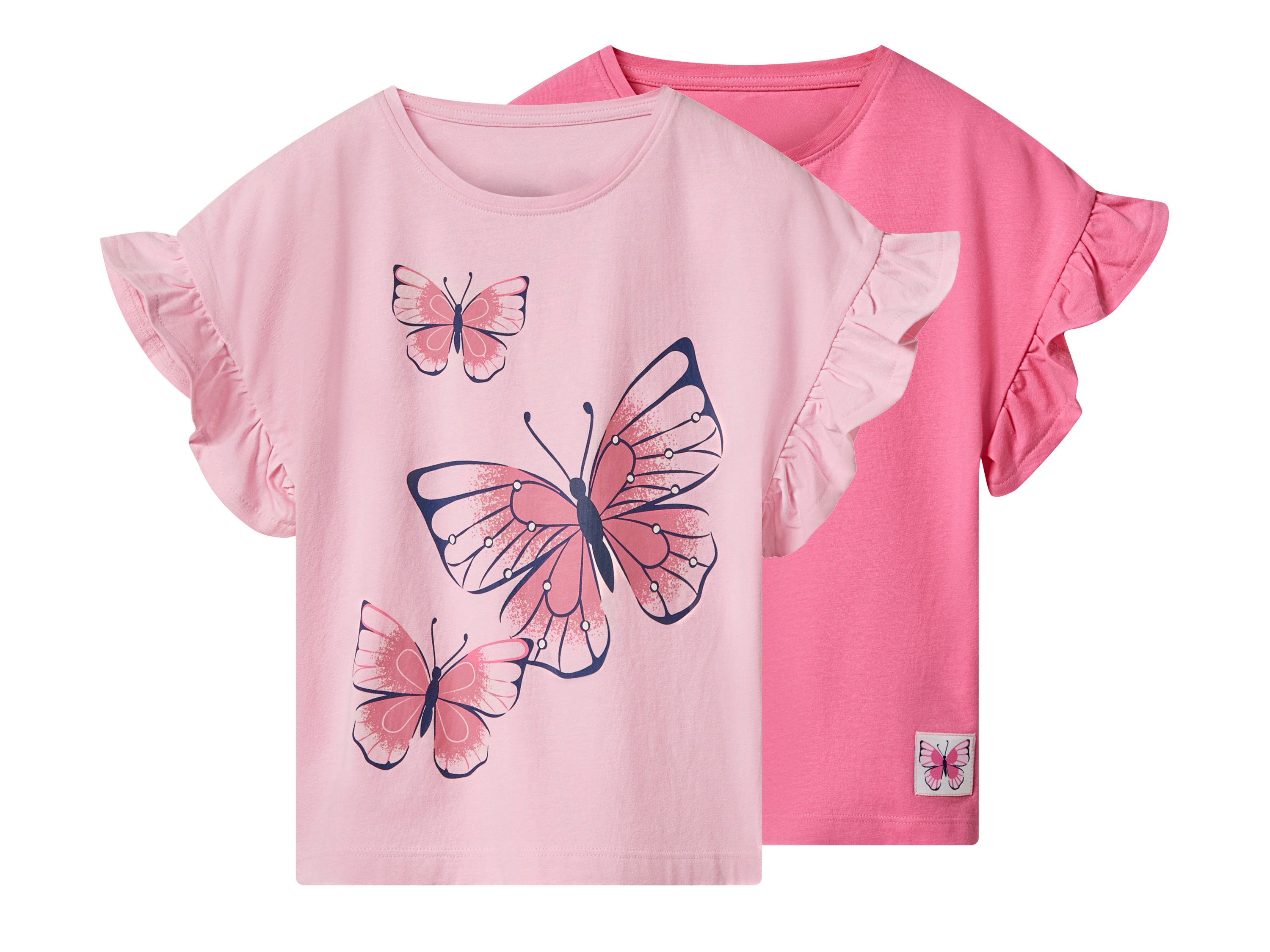 lupilu Set van 2 kinder T-shirts (Lichtroze/roze, 98/104)
