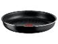Zwarte Tefal koekenpan met antiaanbaklaag.