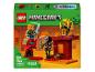 Lego Minecraft set met een figuur op een varken, een skelet en een Blaze