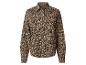 Damesblouse met lange mouwen en luipaardprint.