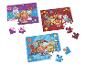 Drie Paw Patrol puzzels met puppy's en losse stukken.