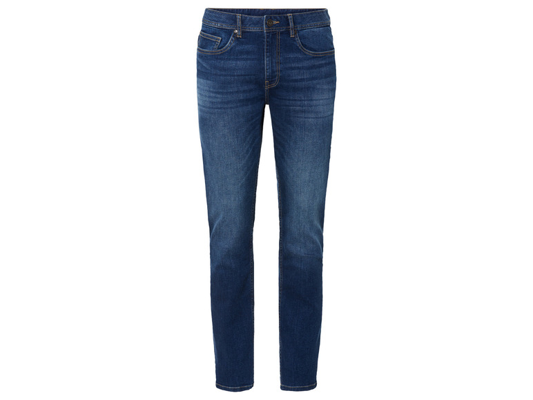 Donkerblauwe jeans voor heren.