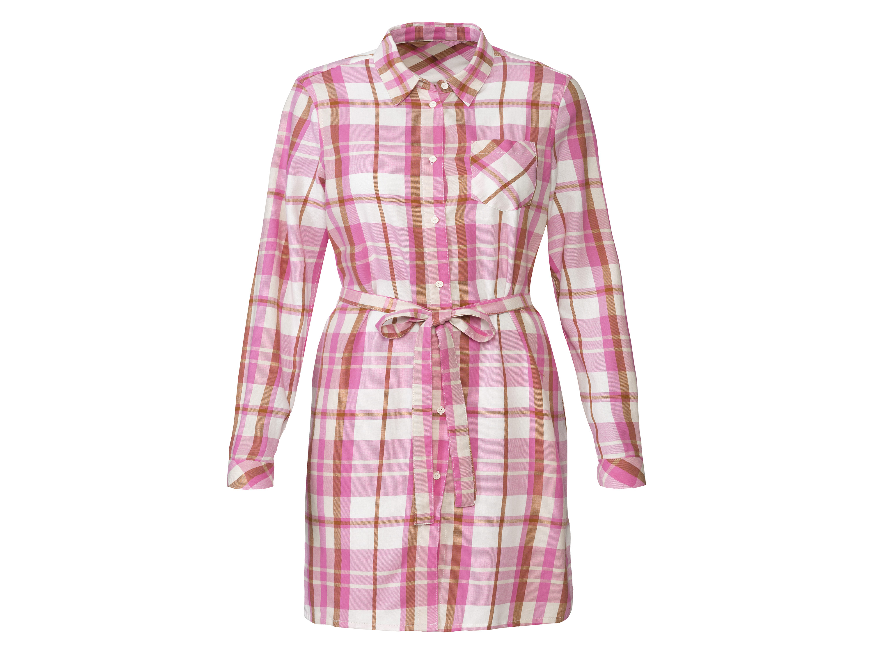 ESMARA Dames flanellen blouse (Geruit/roze/wit, 36)