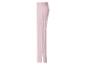Roze geribbelde broek met split