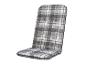 Tuinstoelkussen met grijs en wit geruit patroon