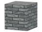 Grijze kubus met baksteenpatroon