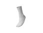 Witte sportsok met textuurpatroon en logo op de boord.