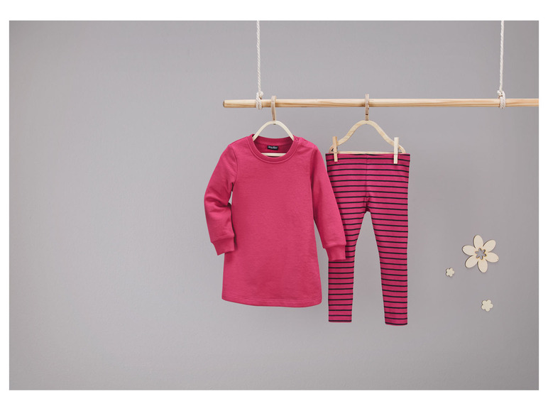 Ga naar volledige schermweergave: lupilu® Meisjes peuters sweaterjurk en leggings, 2-delige set - afbeelding 7
