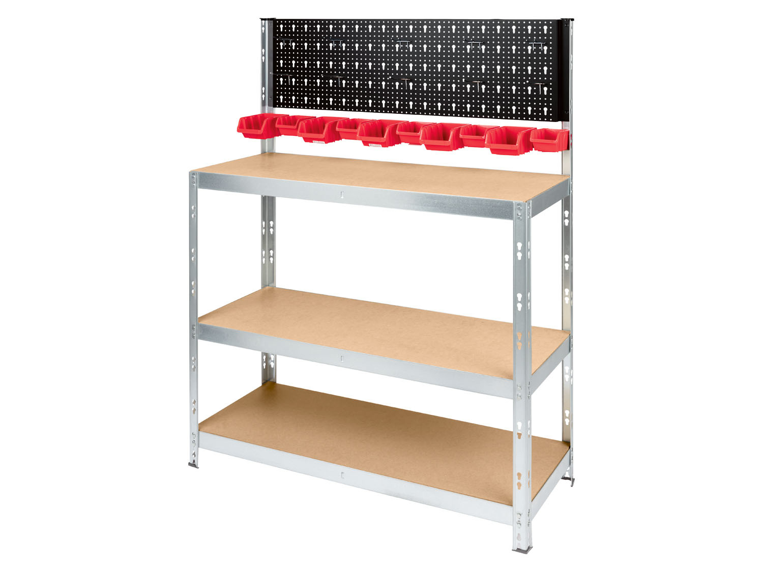 shelfplaza BLACK 200x120x50 cm metalen stellingkast in zwart met 6