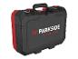 Parkside Performance gereedschapskoffer in zwart en rood