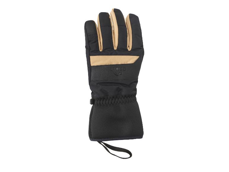 Zwarte en beige skihandschoen met Crivit-logo