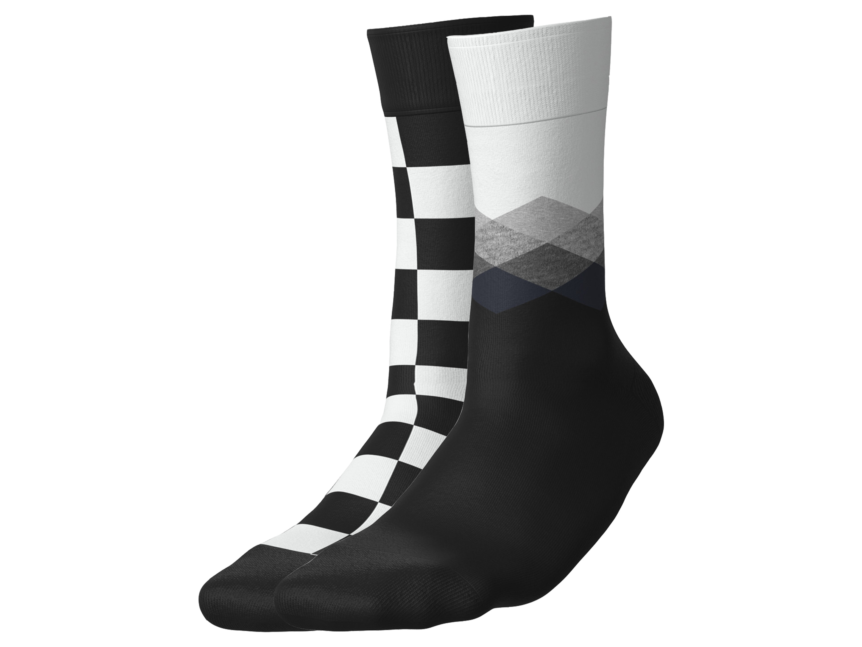 esmara 2 Paar sokken (Zwart/wit, 35-38)