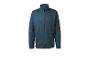 Heren blauw jack met rits en donkere inzetstukken