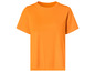 Een oranje T-shirt met korte mouwen.
