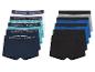 Pak Essential boxershorts: zwart, blauw en gestreept.