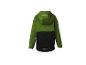 Kinderhoodie in groen en zwart met reflecterende details.