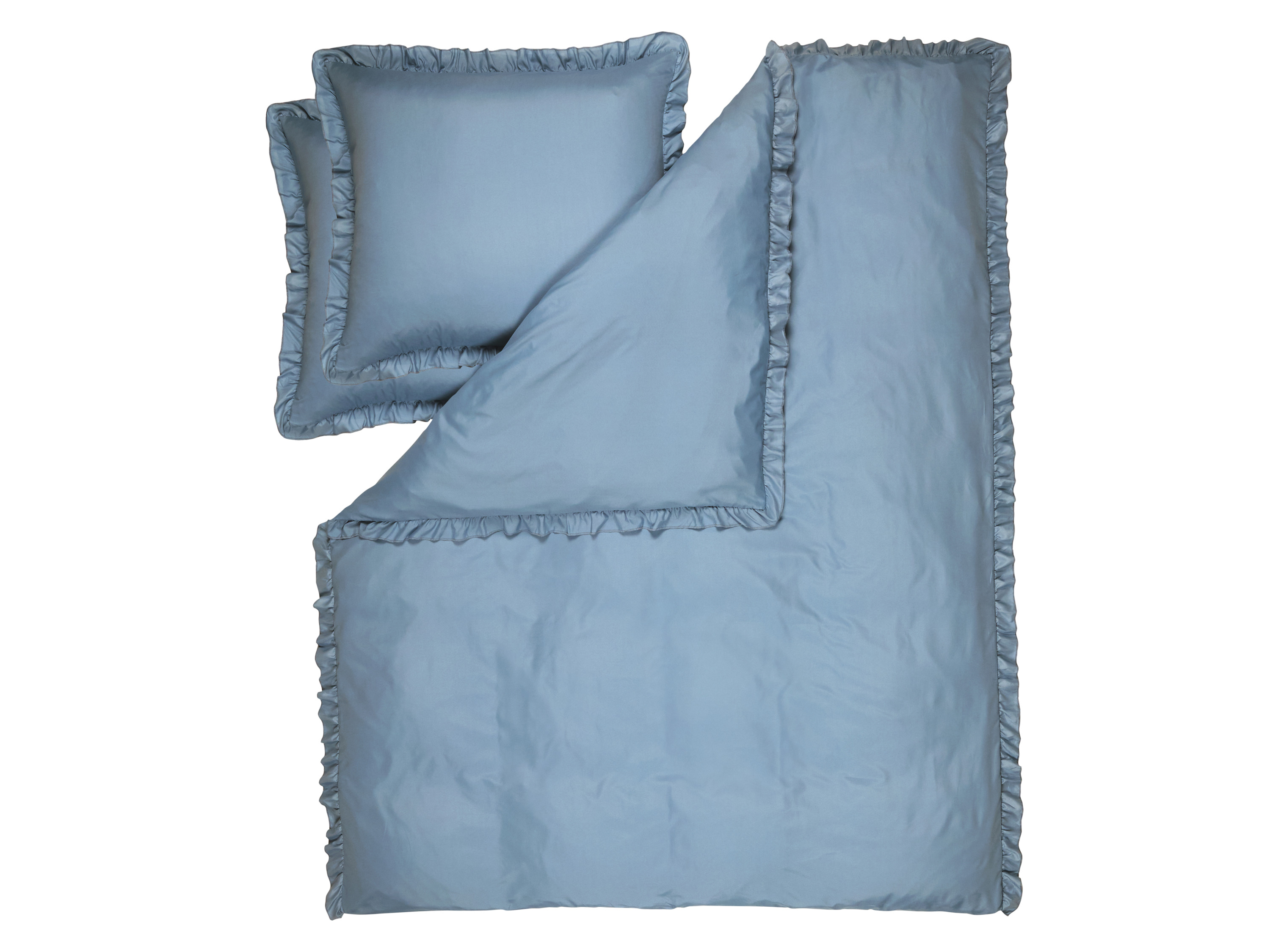 LIVARNO Satijnen dekbedovertrek 200 x 200 cm (Blauw)