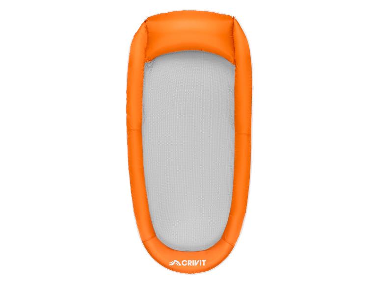 Oranje opblaasbare drijvende ligstoel met gaas