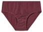 Bordeaux katoenen onderbroek.