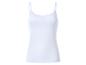 Eenvoudige witte camisole met dunne bandjes.