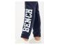 Bench marineblauwe joggingbroek met lichtblauw en wit Bench-logo aan de zijkant