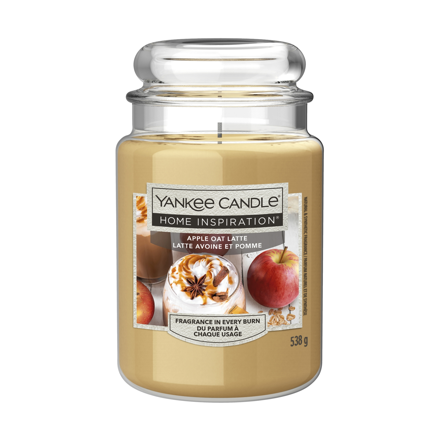 YANKEE CANDLE Geurkaars in glas, Apple Oat Latte