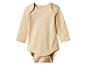 Beige babyromper met lange mouwen