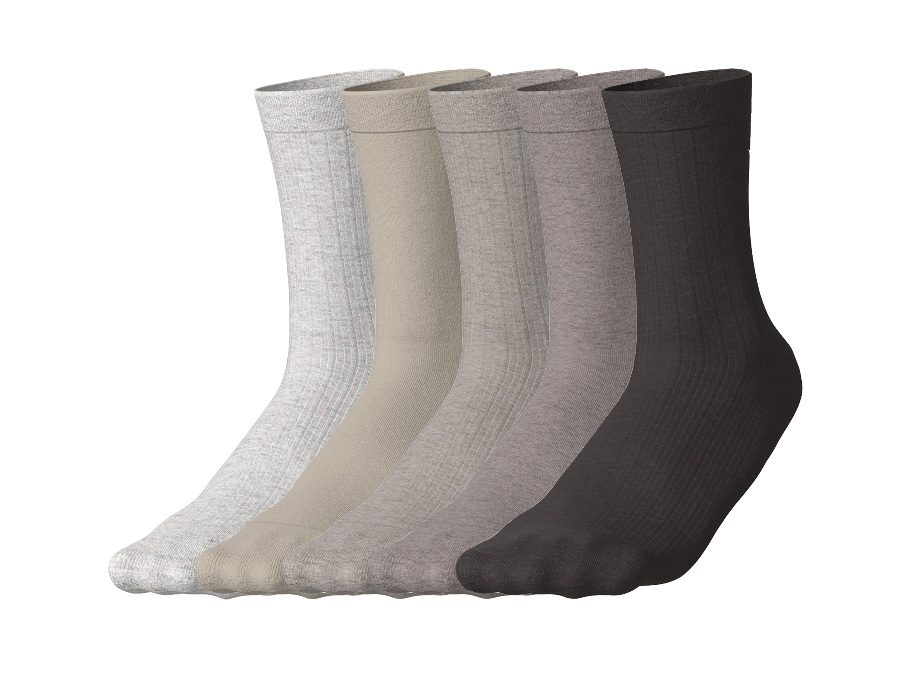 esmara 5 Paar sokken (Beige/bruin, 35-38)