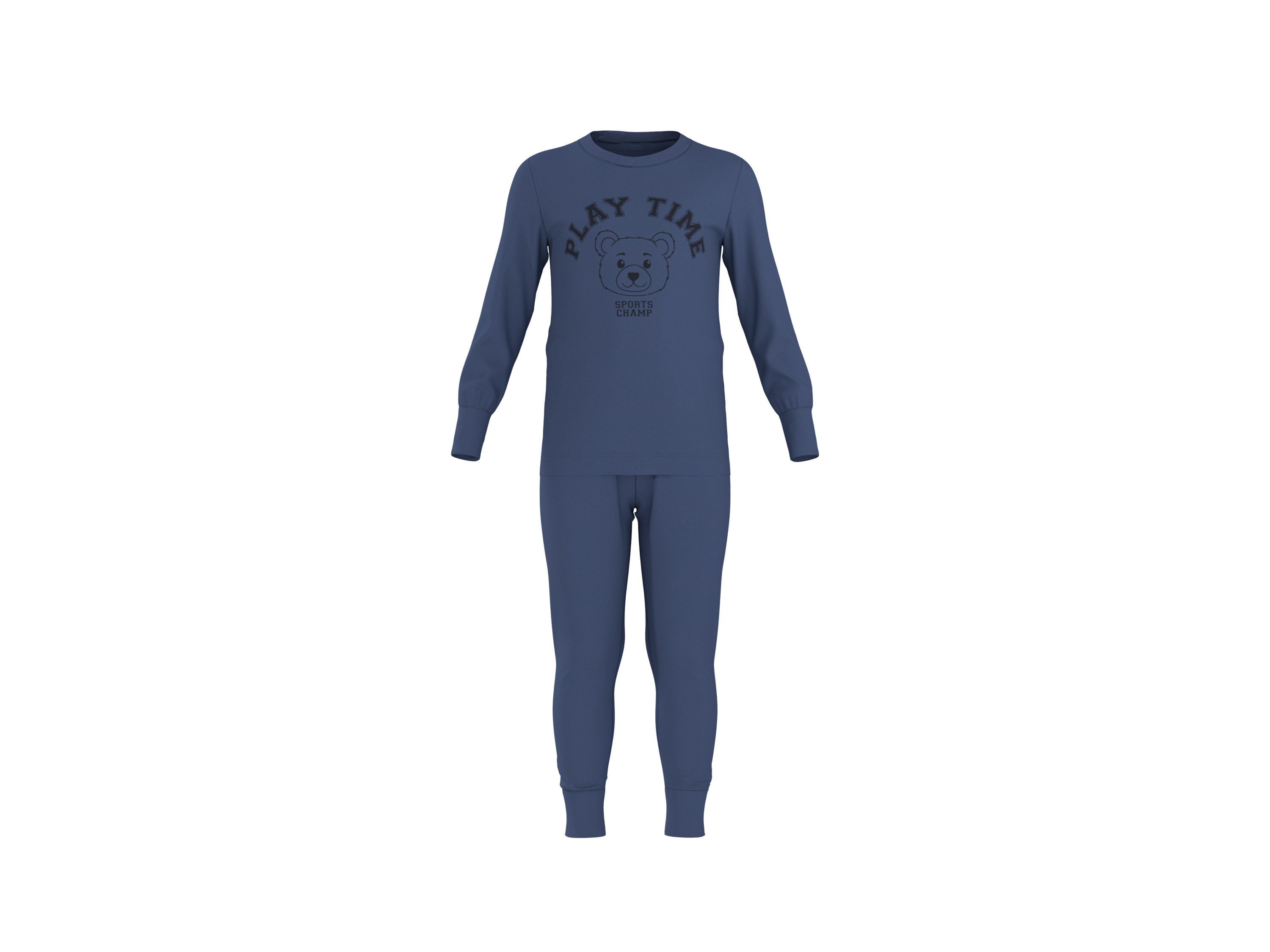 LUPILU Kinder pyjama (Donkerblauw, 122/128)