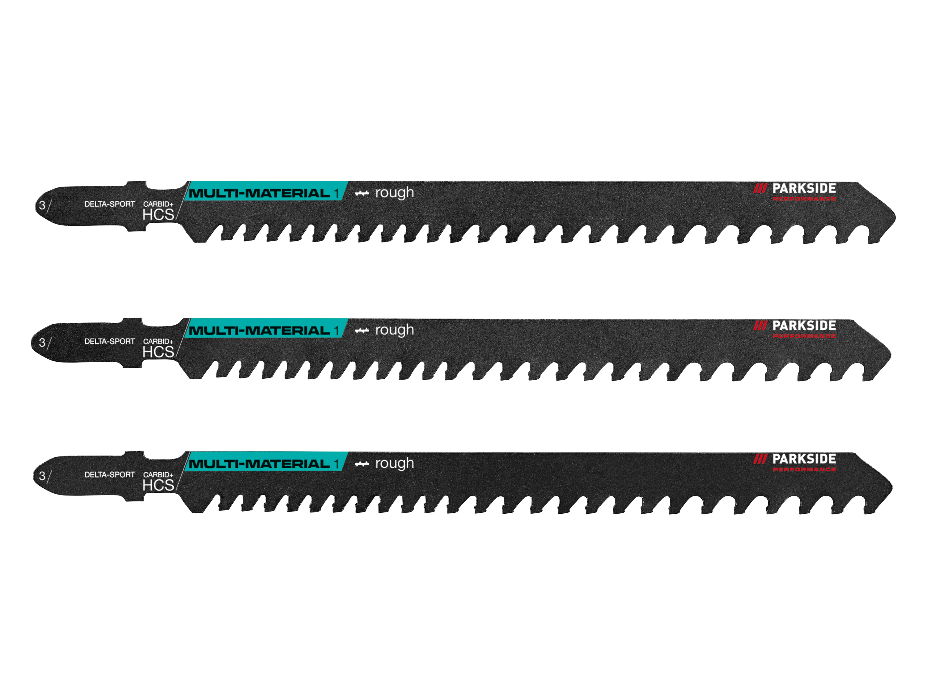 PARKSIDE PERFORMANCE Decoupeerzaagbladenset (Multimateriaal 3-delig) afbeelding
