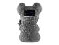 Koala solarlicht tuinornament, achteraanzicht met zonnepaneel en aan/uit-schakelaar.