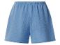 Blauwe katoenen damesshort met elastische tailleband