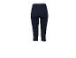 Donkerblauwe capri sportlegging voor dames, achteraanzicht.